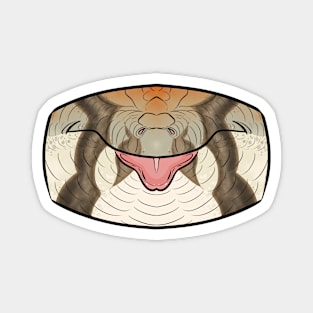 Pink Tongue Skink Mask Magnet