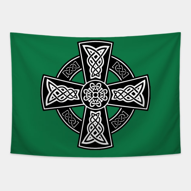 Celtic High Cross Decorative Knotwork 1 Tapestry by taiche