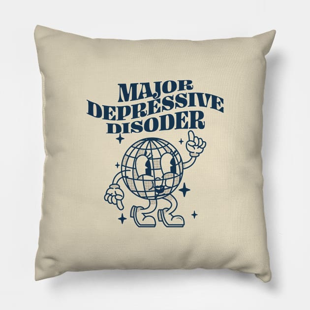 Major Depressive Disorder Pillow by Cybord Design