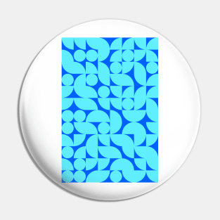 Kids Bluish Geometric Pattern - Shapes #8 Pin