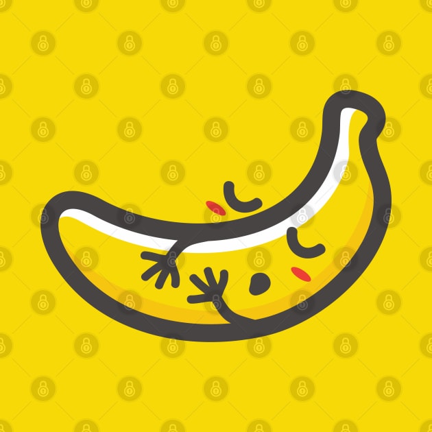 Cute Banana Cartoon Sleeping by Shankara