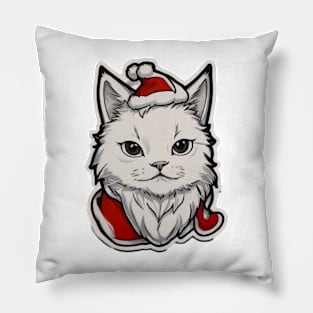 Santa cat Pillow