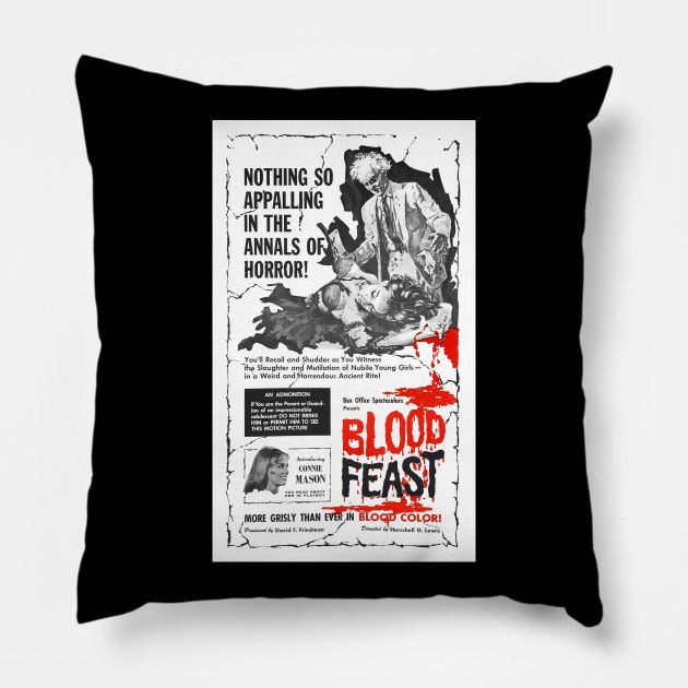 Blood Feast Pillow by Asanisimasa