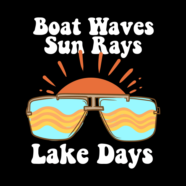 Boat Waves Sun Rays Lake Days by maxcode
