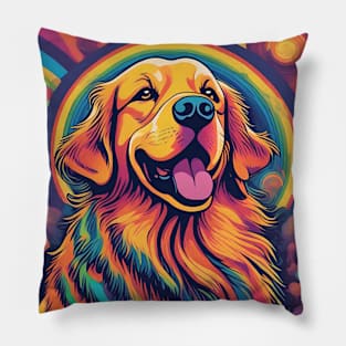 Psychedelic Retriever Pillow