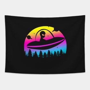 Alien Sunset Shadow Tapestry