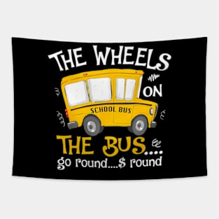 Back To School The Wheels  The Bus Toddler Kids Tapestry