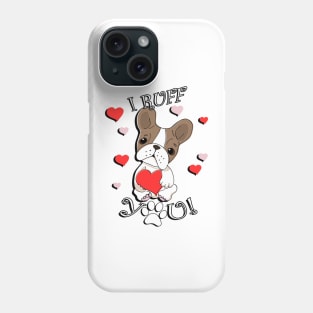 French Bulldog Mom Valentine’s Day Hearts & Frenchie Phone Case