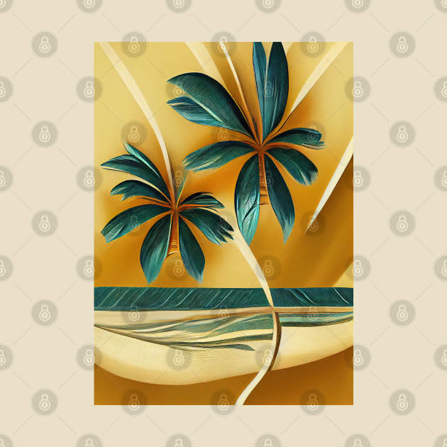 Tropical palm 9 by MCAshe spiritual art 