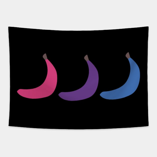 Cute Bananas Bisexual Colors Tapestry by 9 Turtles Project