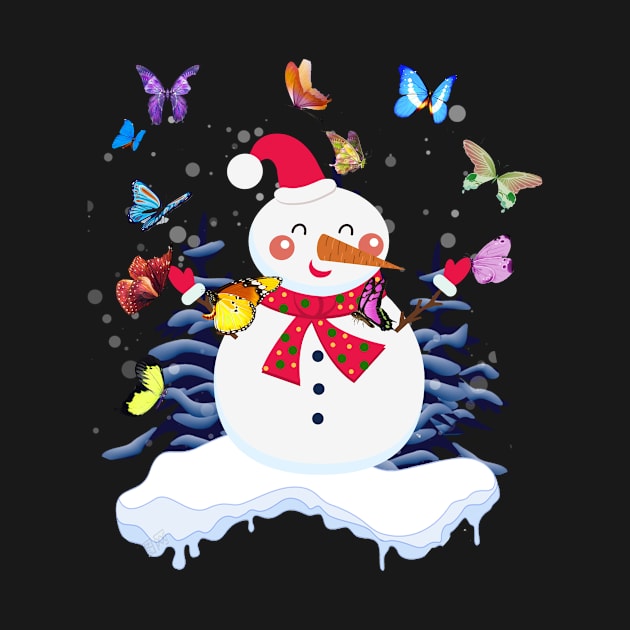 Cute Snowman Butterlfy Costume Gift by Ohooha