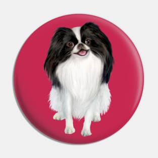 Japanese Chin (balck and white) - Just the Dog Pin