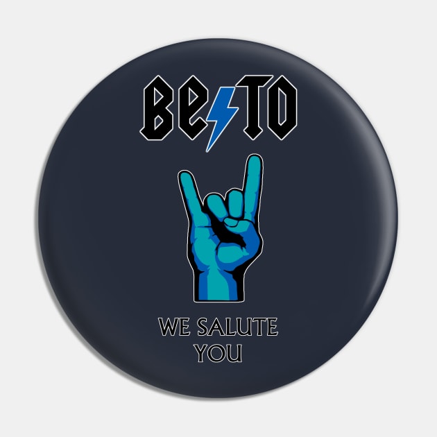 Beto For Texas Rocks Pin by Gringoface