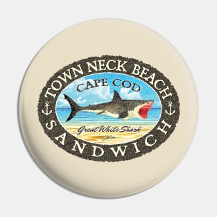 Town Neck Beach, Sandwich, Massachusetts (Cape Cod) Great White Shark Pin