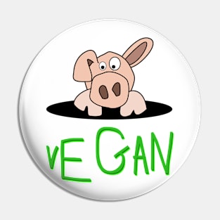 Vegan pig Pin