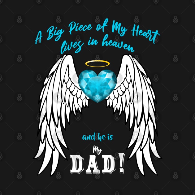 Dad Angel Wings | A Big Piece of My Heart by The Printee Co