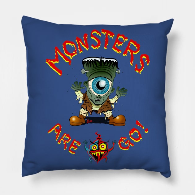 Frankeneye-MAG Pillow by RickLucey