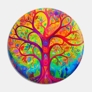 Harmony in Diversity: Celebrating Unity with the Tree of Life Mandala Pin
