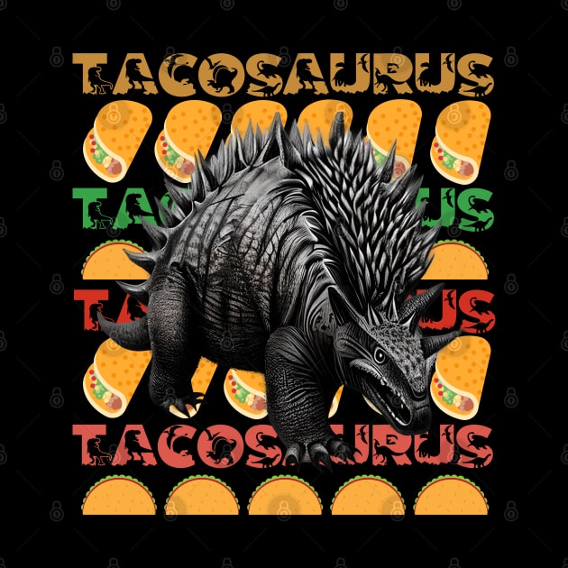 Tacosaurus Stegosaurus Dinosaur by Praizes