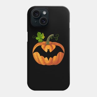 Bat in pumpkin Phone Case