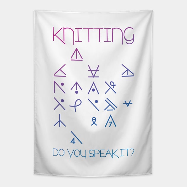 Knitting, Do You Speak It? Tapestry by polliadesign