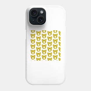 Cute yellow and white bear illustration Phone Case