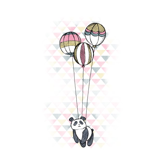 Cute Panda-monium Balloons! by kaliyuga