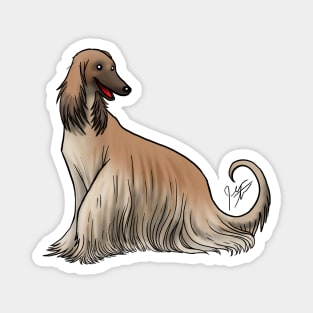 Afghan Hound Red Magnet