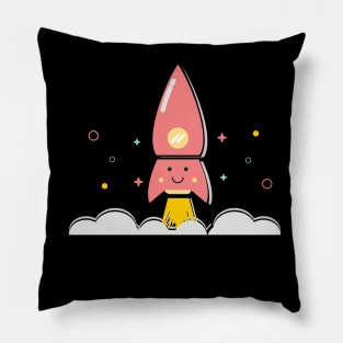 CUTE ROCKET Pillow