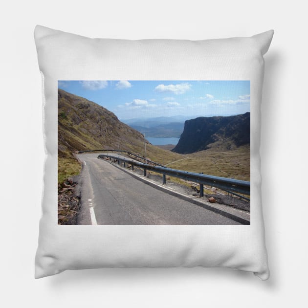Bealach na Ba, Scotland Pillow by Chris Petty