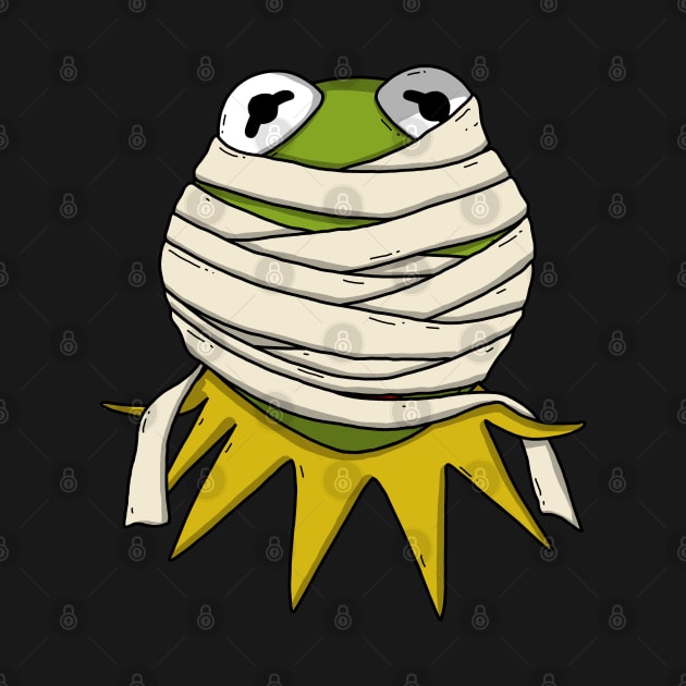 Halloween Mummy Kermit by Luna Illustration