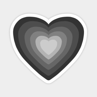 Black gradient heart Magnet