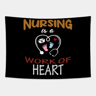 Nursing is a work of heart Tapestry