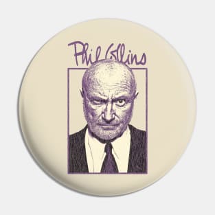 Phil Collins Genesis 1970s Vintage Look Pin