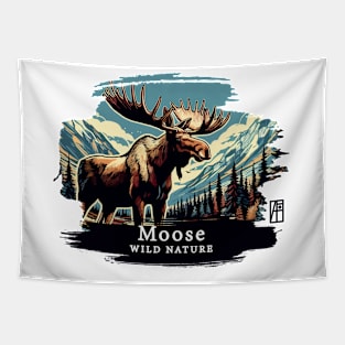 Moose- WILD NATURE - MOSE -2 Tapestry