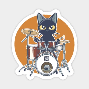 Cat Drummer Magnet