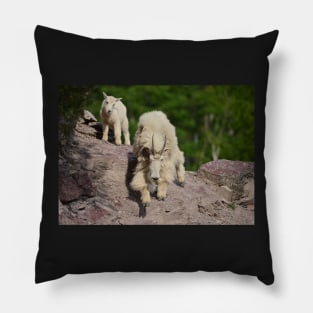 Mountain Goat Nanny and Kid Pillow