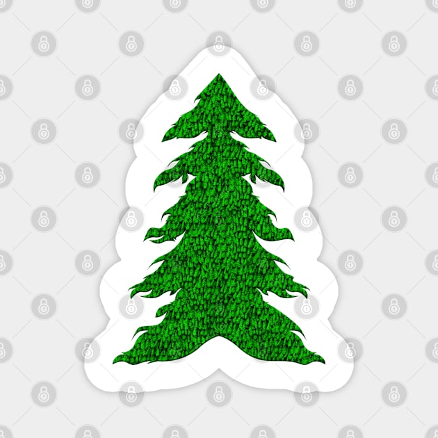 Green tree carpet, merry christmas Magnet by Aloenalone