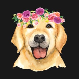Cute Golden Retriever Adorable for Dog Lovers on Apparel & Accessories Gifts T-Shirt