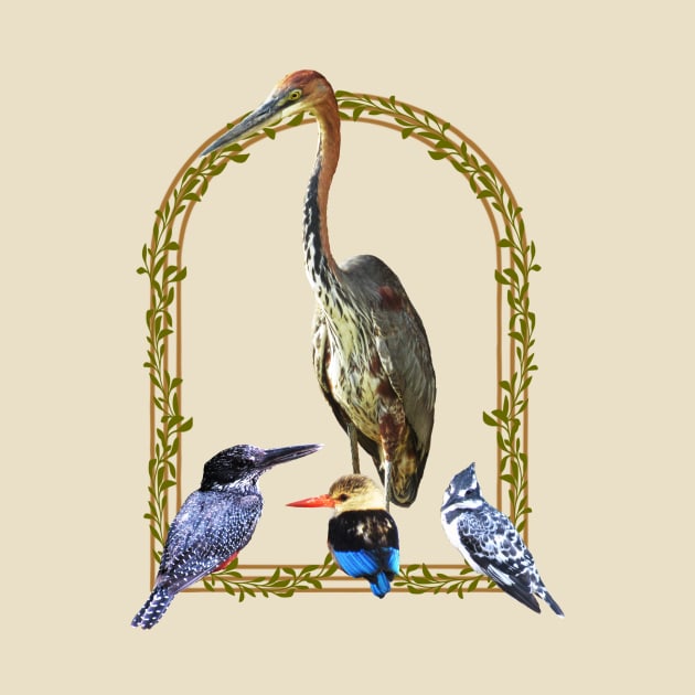 Goliath Heron - Kingfisher - Birds - Africa by T-SHIRTS UND MEHR