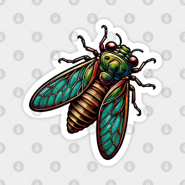 The Great 2024 Locust Cicada Bug invasion Magnet by Danielleroyer