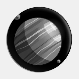 Jupiter - black and white Pin