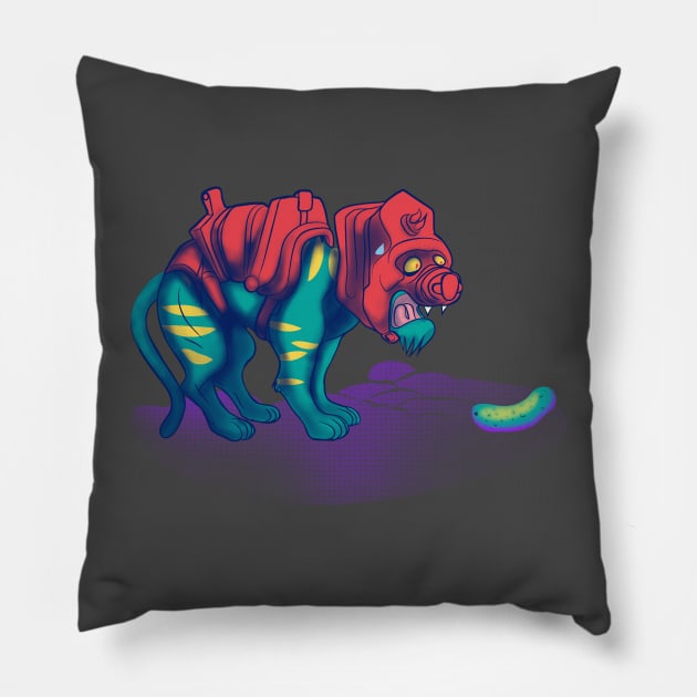 combat´s tiger vs cucuber Pillow by sambukino