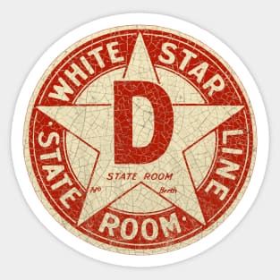 RMS TITANIC WHITE STAR LINE STATE ROOM BAGGAGE STICKER 4X4 SET OF 2, NICE  RP 