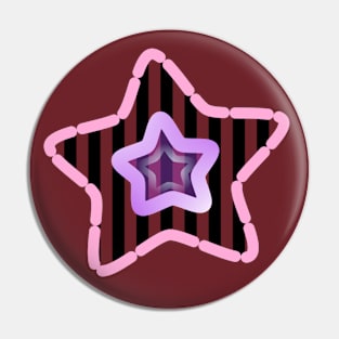 Striped Star Pin