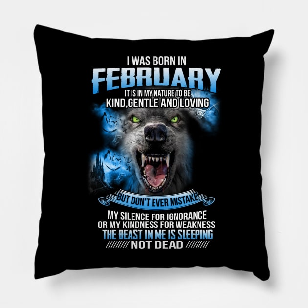 I Was Born In February Pillow by maexjackson