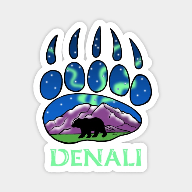 Denali Aurora Magnet by HonuHoney