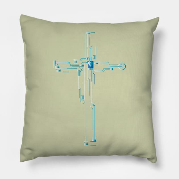 Modern Cross Pillow by martinussumbaji