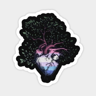 Bigender Heart Tree of Life Magnet