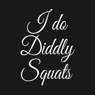 I Do Diddly Squats T-Shirt | funny gym shirt | Ironic Exercise tshirt T-Shirt